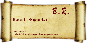 Bucsi Ruperta névjegykártya
